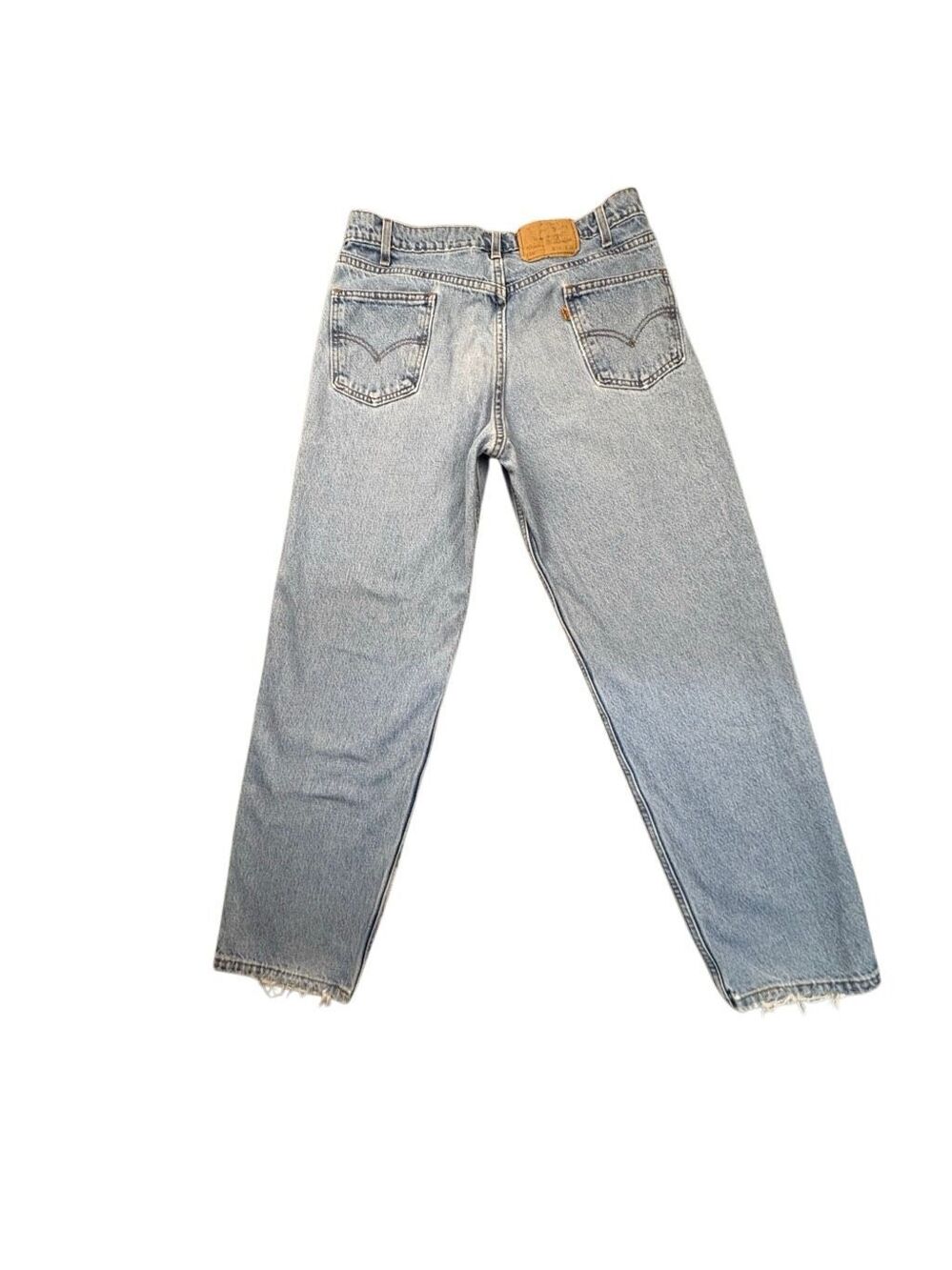 Vintage 90s Levi’s 550 Jeans 34x30 Orange Tab USA Light Wash Relaxed Distressed - Picture 4 of 16